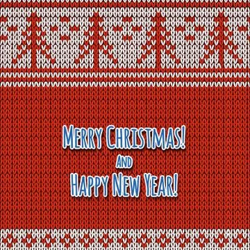 Blue knitted background Stock Illustration