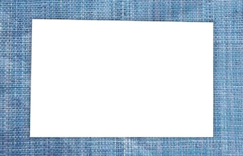 Blue knitted background, with white rectangle text. Textured background. View Stock Photos