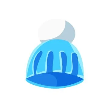Blue knitted hat vector Illustration Illustrazione stock
