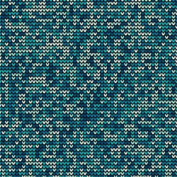 Blue knitting seamless pattern background vector Stock Illustration