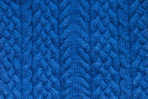 Blue knitting texture Stock-Fotos