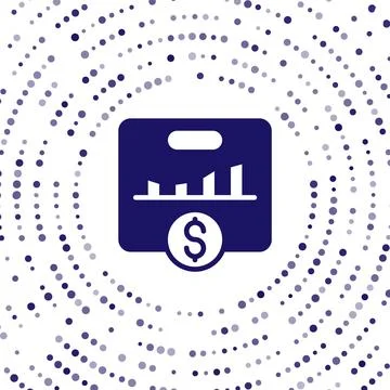 Blue KPI - Key performance indicator icon isolated on white background. Abstract Stock Illustration