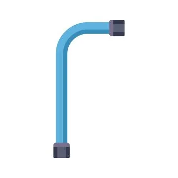 Blue l shaped hex key tool for mechanical work Ilustración de archivo