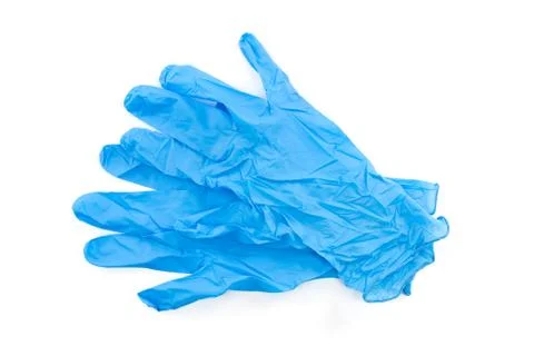 Blue lab gloves Stock Photos