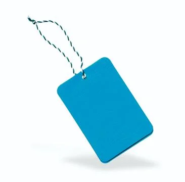 Blue label isolated Foto stock