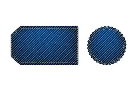 Blue labels big set Stock Illustration