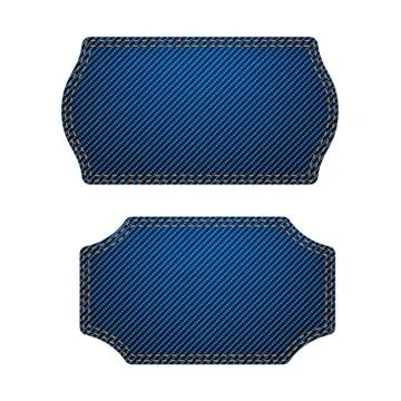 Blue labels big set Stock Illustration