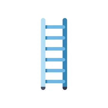 Blue ladder representing progress, growth, and career ascent Stock Illustration