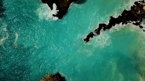 Blue Lagoon bird view Stock Footage 106693995