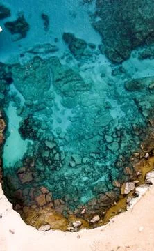 Blue lagoon at Cyprus Stock Photos