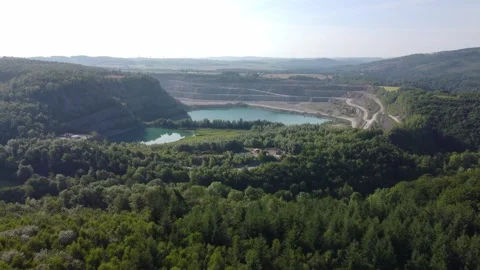 Blue Lagoon, the emerald pool on Balve Eisborn. New attractions are becoming Stock Footage 311569224