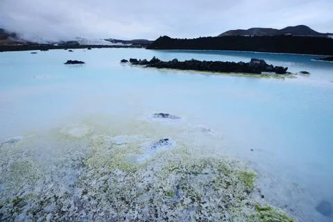 Blue lagoon in iceland Stock Photos