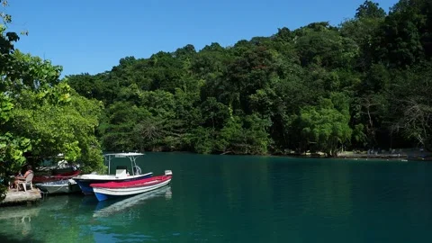 Blue Lagoon in Jamaica Stock Footage 139007754