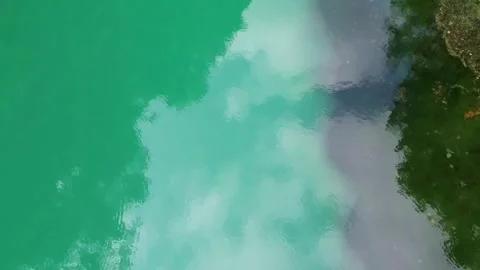 Blue lagoon lake hexham in 4K Stock-Footage 310945332