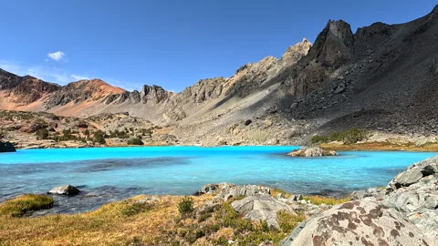 Blue Lake - beautiful clouds Video stock 286057142