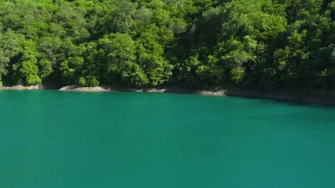 Blue lake in the forest Stock Footage 133234390