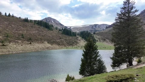 Blue lake with mountain view. Stock Footage 317681678
