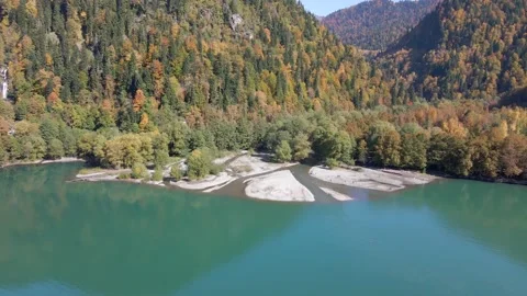 Blue lake in the mountains Stock Footage 220231499