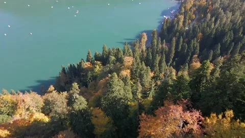 Blue lake in the mountains Stock Footage 220231954