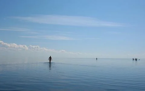 Blue of the lake Stock Photos