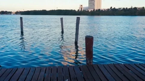 Blue Lake in slow motion Stock Footage 107789559