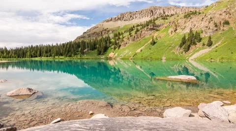 Blue Lake Time Lapse Stock Footage 40860175