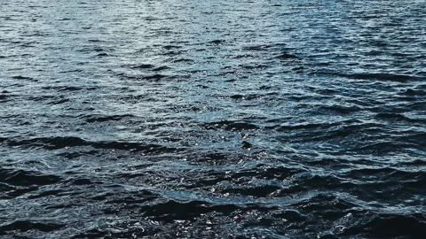 Blue Lake Water Texture with Waves, Llanquihue Stock Footage 336650667