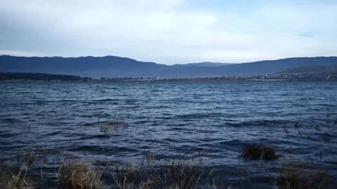 Blue lake waves Stock Footage 260802046