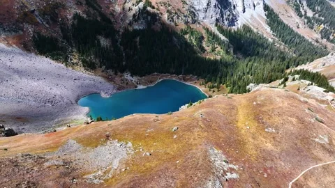 Blue Lakes Drone 01 | Mount Sneffels Wilderness | San Juan's Colorado | 4K Stock Footage 293245362