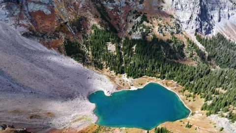 Blue Lakes Drone 04 | Mount Sneffels Wilderness | San Juan's Colorado | 4K Stock Footage 293245307