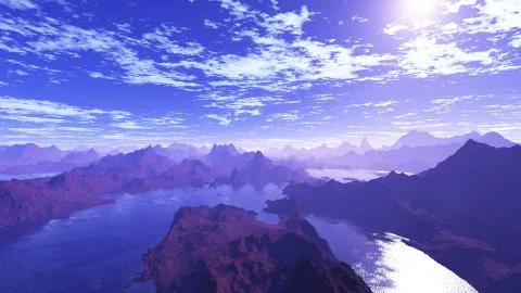 Blue Lakes Illustrazione stock