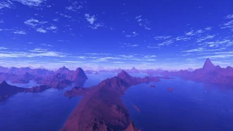 Blue Lakes Illustrazione stock