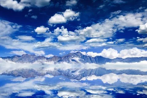 Blue landscape Stock Photos