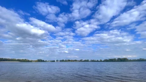Blue landscape on the river Stock-Footage 309759540