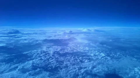 Blue landscape of sky and clouds, aerial view, Earth Video stock 325424286