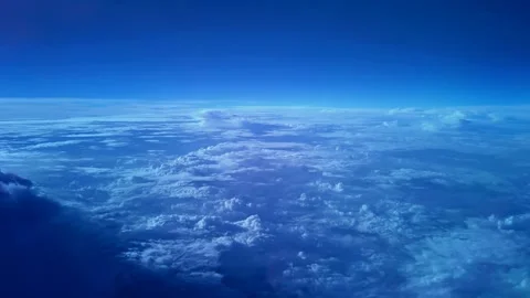 Blue landscape of sky and clouds, aerial view, Earth Stock Footage 325425250