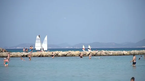 Blue landscape an sky Stock Footage 128349767