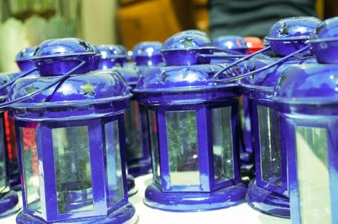 Blue lanterns Foto stock