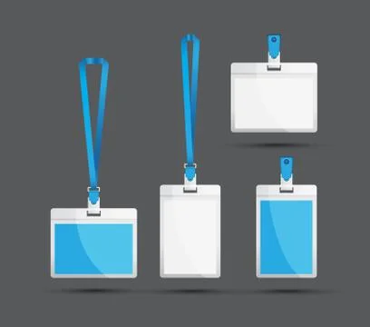 Blue lanyard set Stock Illustration