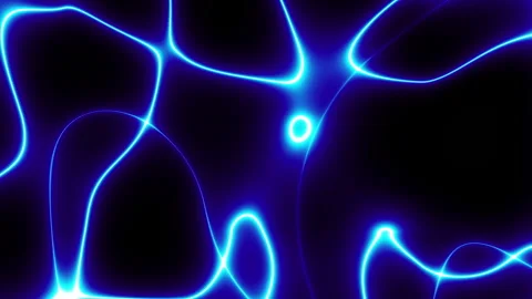Blue Laser Light on black background. Glowing lines loop background Stock Footage 339065786