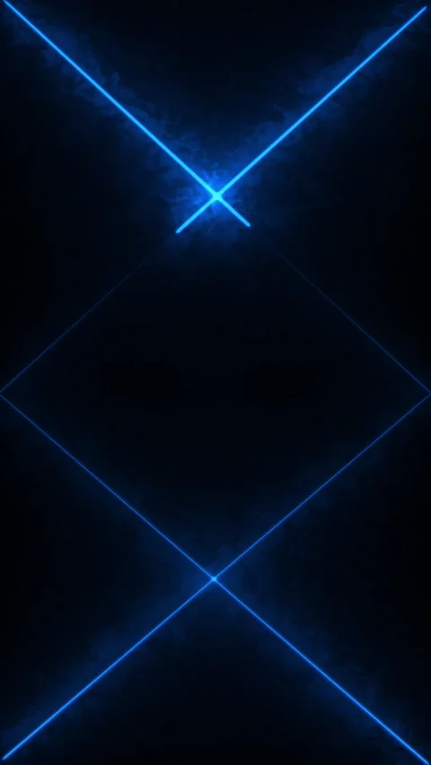 Blue laser lights forming abstract geometric shapes. Видео 331898298