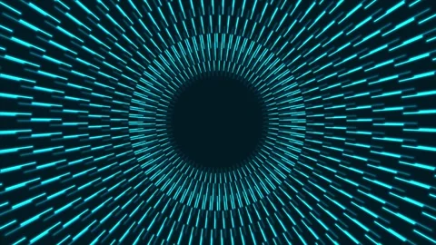 Blue laser neon circular rays abstract tech motion background Stock Footage 344801767
