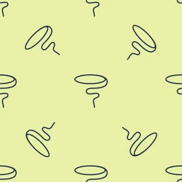 Blue Lasso icon isolated seamless pattern on yellow background. Vector 스톡 일러스트