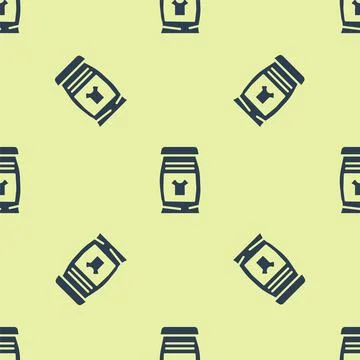 Blue Laundry detergent for automatic wash machine icon isolated seamless pattern Illustrazione stock