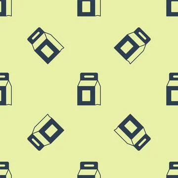 Blue Laundry detergent for automatic wash machine icon isolated seamless pattern Stock Illustration