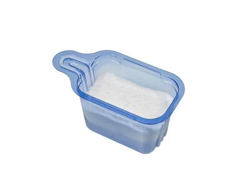 Blue laundry detergent scoop Stock Photos