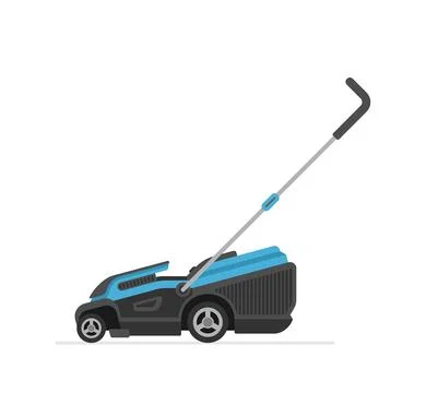 Blue Lawn Mower Stock Illustration