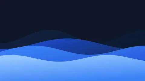Blue Layered Abstract Wave Background Stock Illustration