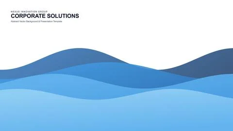 Blue Layered Flowing Wave Background Stock Illustration