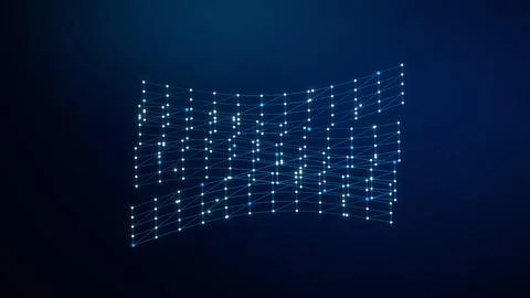 Blue Layered Mesh Fan Technology Background Stock-Illustration